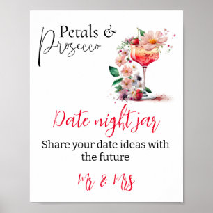 Póster Petals Prosecco Desayuno Brunch de Despedida de So