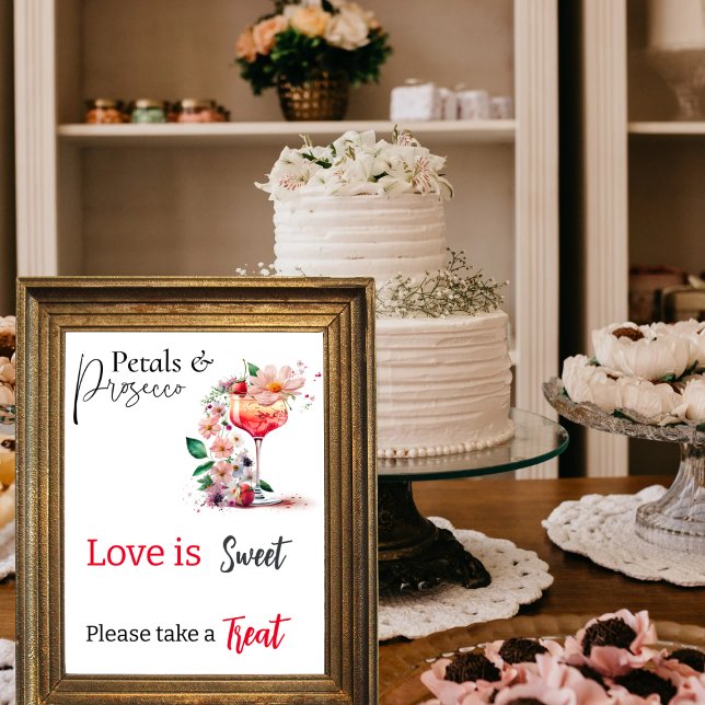 Póster Petals Prosecco Floral Bridal Shower Favft (Subido por el creador)