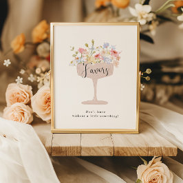 Póster Petals y Prosecco ducha de novia favorece el Rótul