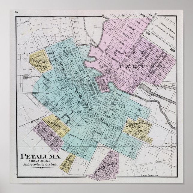 Póster Petaluma, California 2 (Frente)