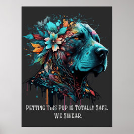 Póster Petear esta percha es totalmente seguro, lo baramo