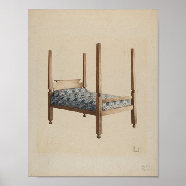 Póster Peter C. Ustinoff Four Poster Bed c. 1940 (Frente)