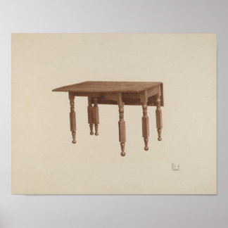 Póster Peter C. Ustinoff Gateleg Table c. 1942