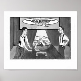 Póster Peter Cotton Tail In Hand-Cuffs, escala gris 8"x10