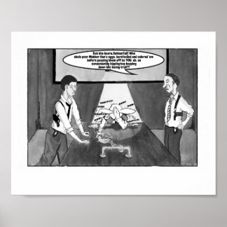 Póster Peter Cotton Tail In Hand-Cuffs, escala gris 8"x10