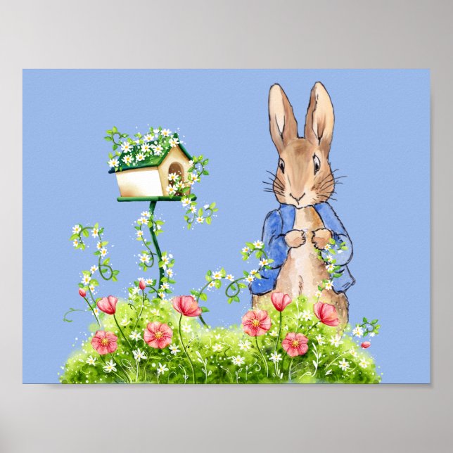 Póster Peter el conejo en su jardín (Frente)