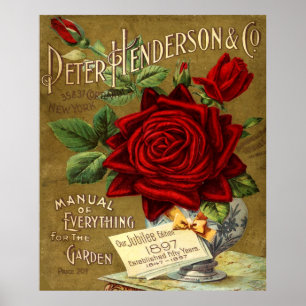 Póster Peter Henderson y anuncio del catálogo del jardí