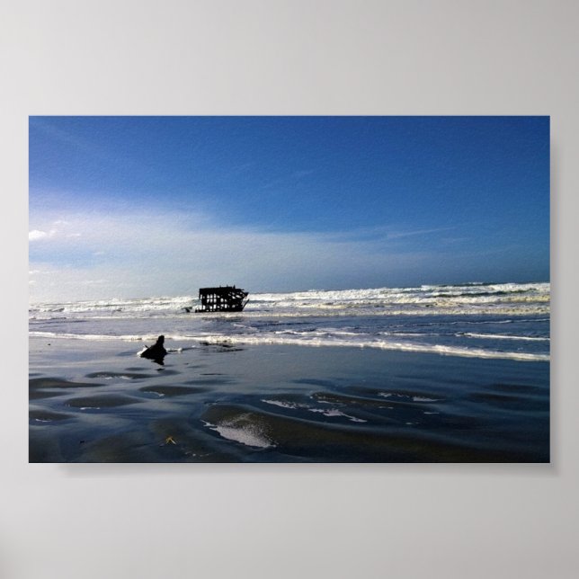 Póster Peter Iredale Shipwreck, costa de Oregón (Frente)