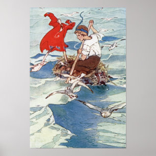 Póster Peter Pan y Tinker Bell de Alice B. Woodward