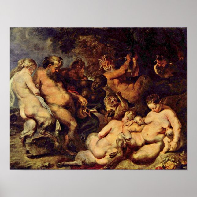 Póster Peter Paul Rubens - Bacanal (Frente)