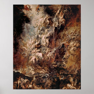 Póster Peter Paul Rubens - Caída del maldito post (1620)
