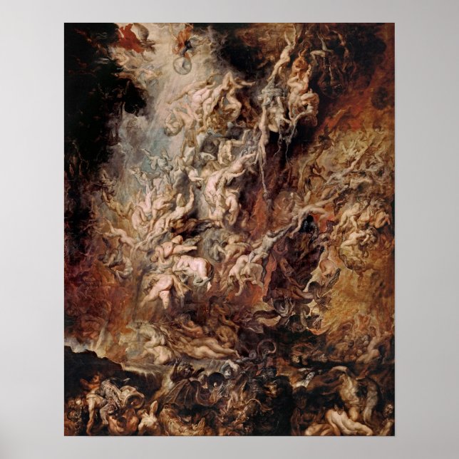 Póster Peter Paul Rubens - Caída del maldito post (1620) (Frente)