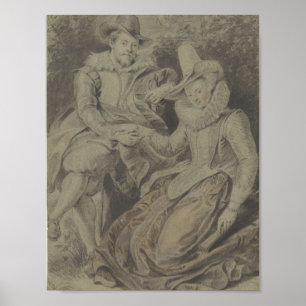 Póster Peter Paul Rubens con su esposa Isabella Brant
