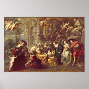 Póster Peter Paul Rubens - jardín del amor