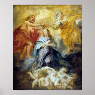 Póster Peter Paul Rubens La coronación de la Virgen