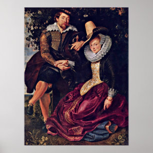 Póster Peter Paul Rubens - Painter y su esposa