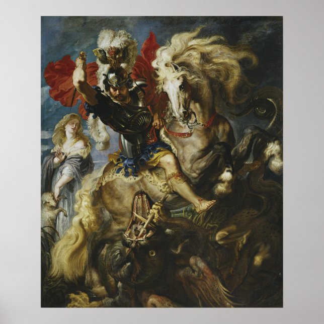 Póster Peter Paul Rubens | St George Battles the Dragon (Frente)
