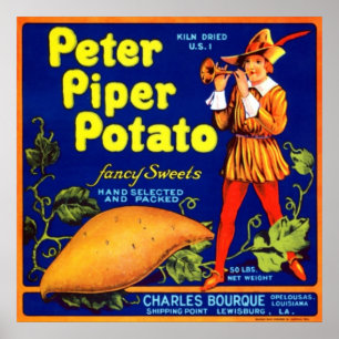 Póster Peter Piper Potato