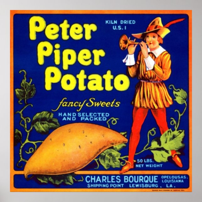 Póster Peter Piper Potato (Frente)