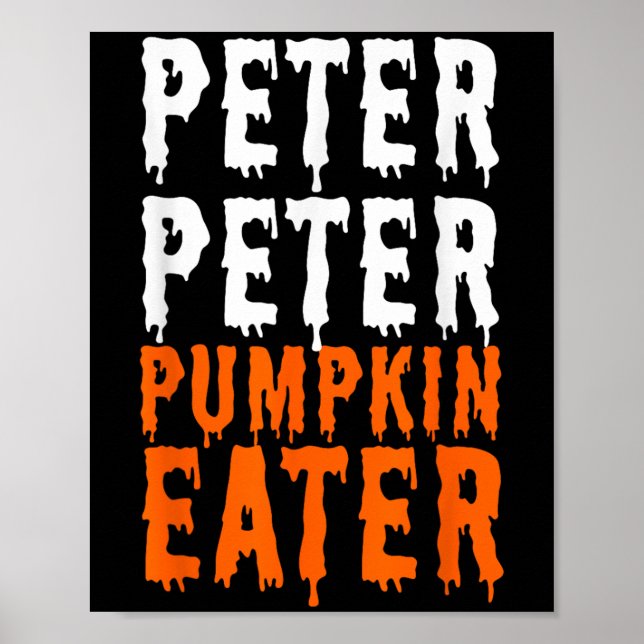 Póster Peter Pumpkin Come Halloween Costueve Pareja Hombr (Frente)