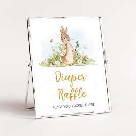 Póster Peter Rabbit Baby Shower Diaper Raffle