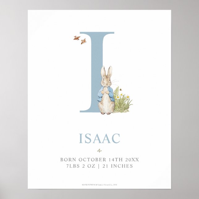 Póster Peter Rabbit | Carta personalizada I (Frente)