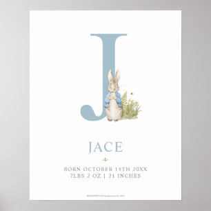 Póster Peter Rabbit   Carta personalizada J