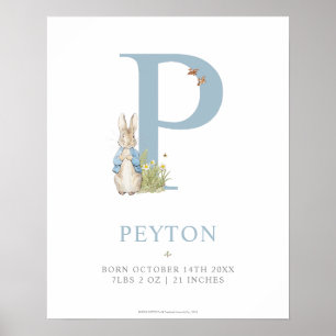 Póster Peter Rabbit   Carta personalizada P