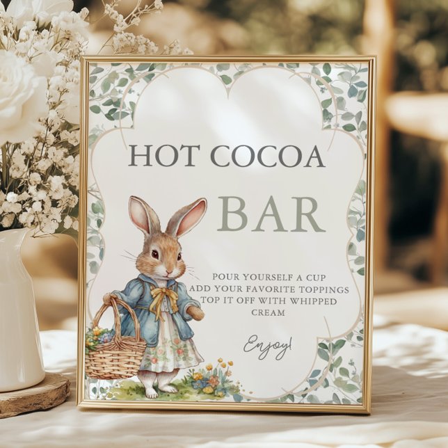 Póster Peter Rabbit Chica Baby Shower Hot Cocoa Bar (Subido por el creador)