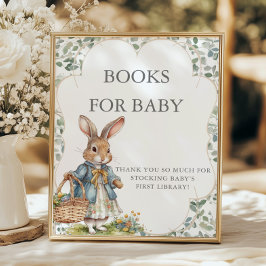Póster Peter Rabbit Chica Baby Shower Libros Para Bebés