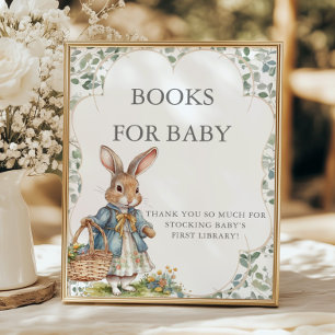 Póster Peter Rabbit Chica Baby Shower Libros Para Bebés