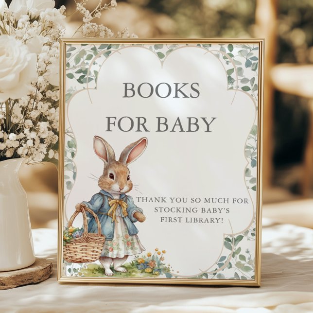 Póster Peter Rabbit Chica Baby Shower Libros Para Bebés (Subido por el creador)