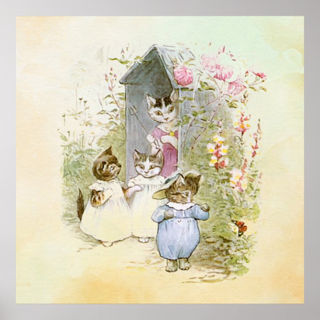 Póster Peter Rabbit (gatos) (Frente)