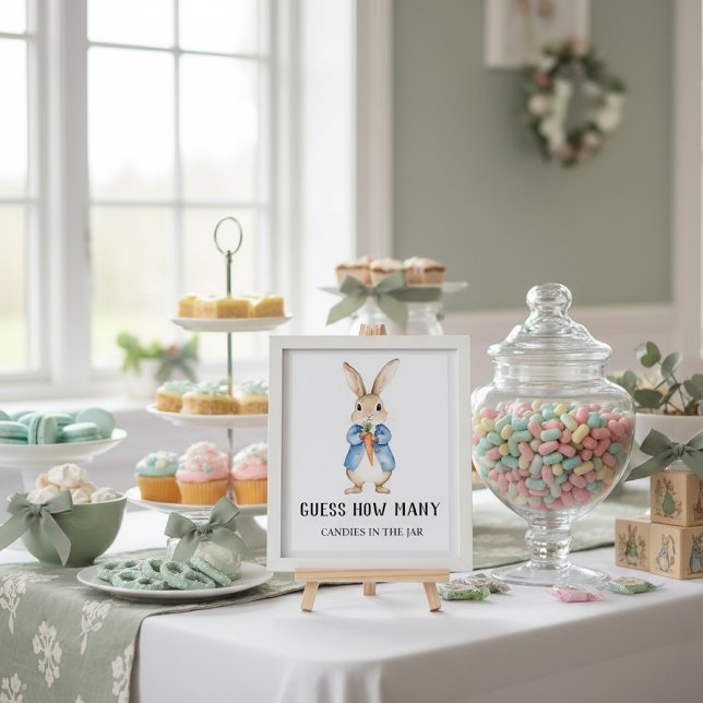 Póster Peter Rabbit “Guess How Many” Baby Shower Game (Subido por el creador)