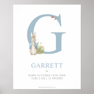 Póster Peter Rabbit   Letra G personalizada