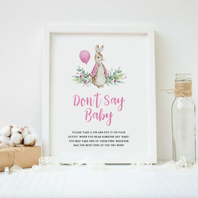 Póster Peter Rabbit No digas Rótulo bebé (Subido por el creador)