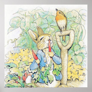 Póster "Peter Rabbit se come una zanja" por Beatrix Potte
