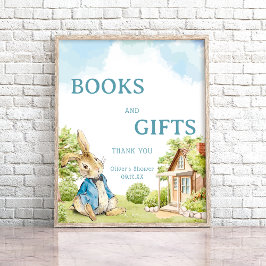 Póster Peter The Rabbit Baby Shower Books & Gifts Rótulo