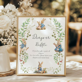 Póster Peter the Rabbit Botanical Diaper Raffle