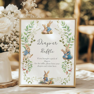 Póster Peter the Rabbit Botanical Diaper Raffle