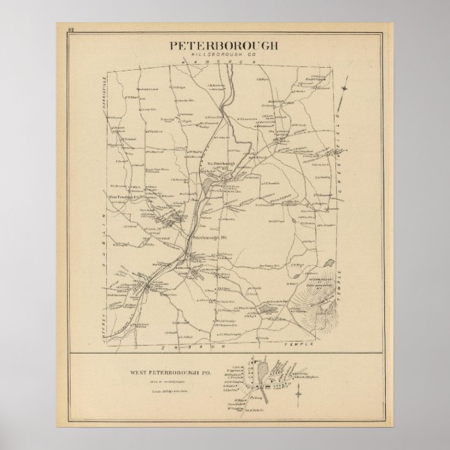 Póster Peterborough, Hillsborough Co (Frente)