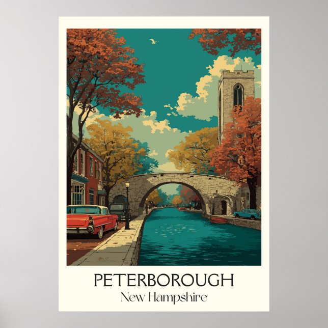 Póster Peterborough New Hampshire Bridge (Frente)