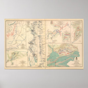 Póster Petersburgo rodea Bentonville Carolinas