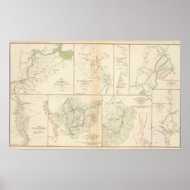 Póster Petersburgo, Va, Campaña Atlanta (Frente)