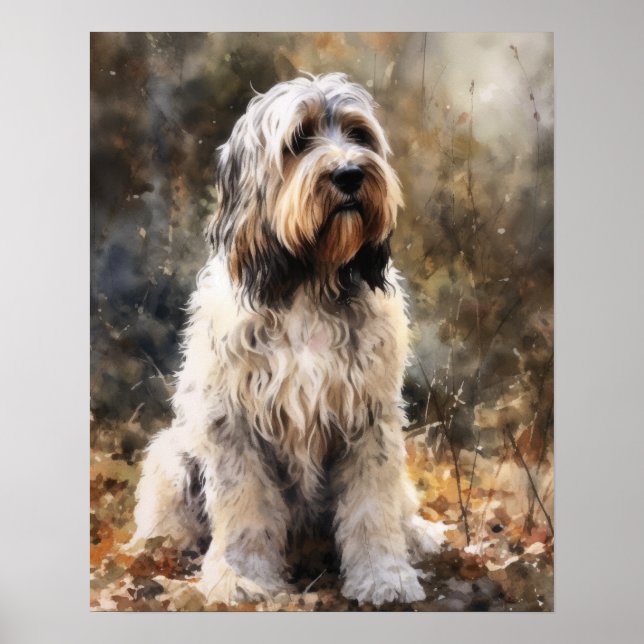 Póster Petit Basset Griffon Vendeen Dog Art Print Poster (Frente)
