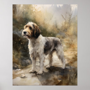 Póster Petit Basset Griffon Vendeen Dog Art Print Poster