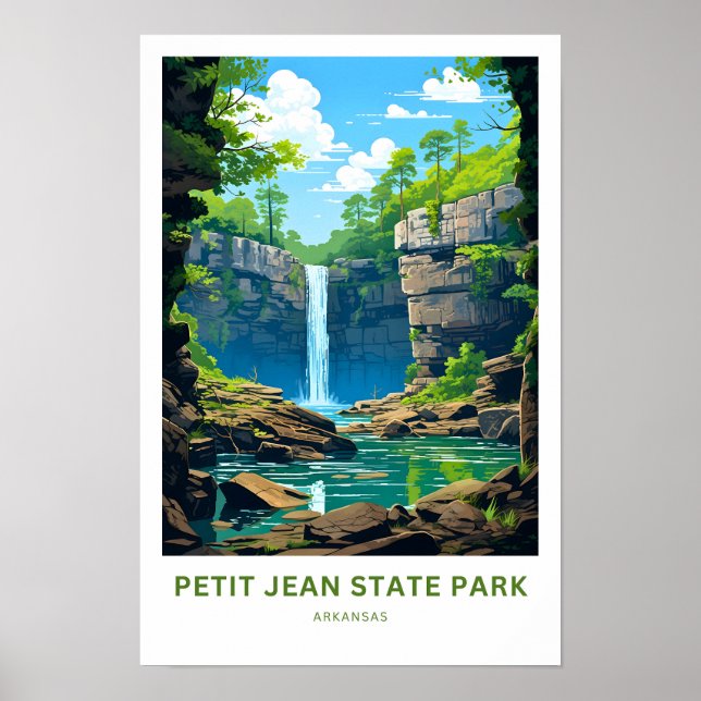 Póster Petit Jean State Park Arkansas Viajes impresos (Frente)