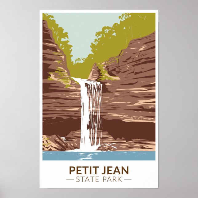 Póster Petit Jean State Park Arkansas Vintage (Frente)