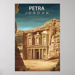 Póster Petra Jordania Antigua Ciudad Rosa Al-Khazneh