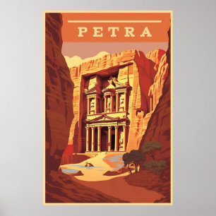 Póster Petra, Jordania, Viajes